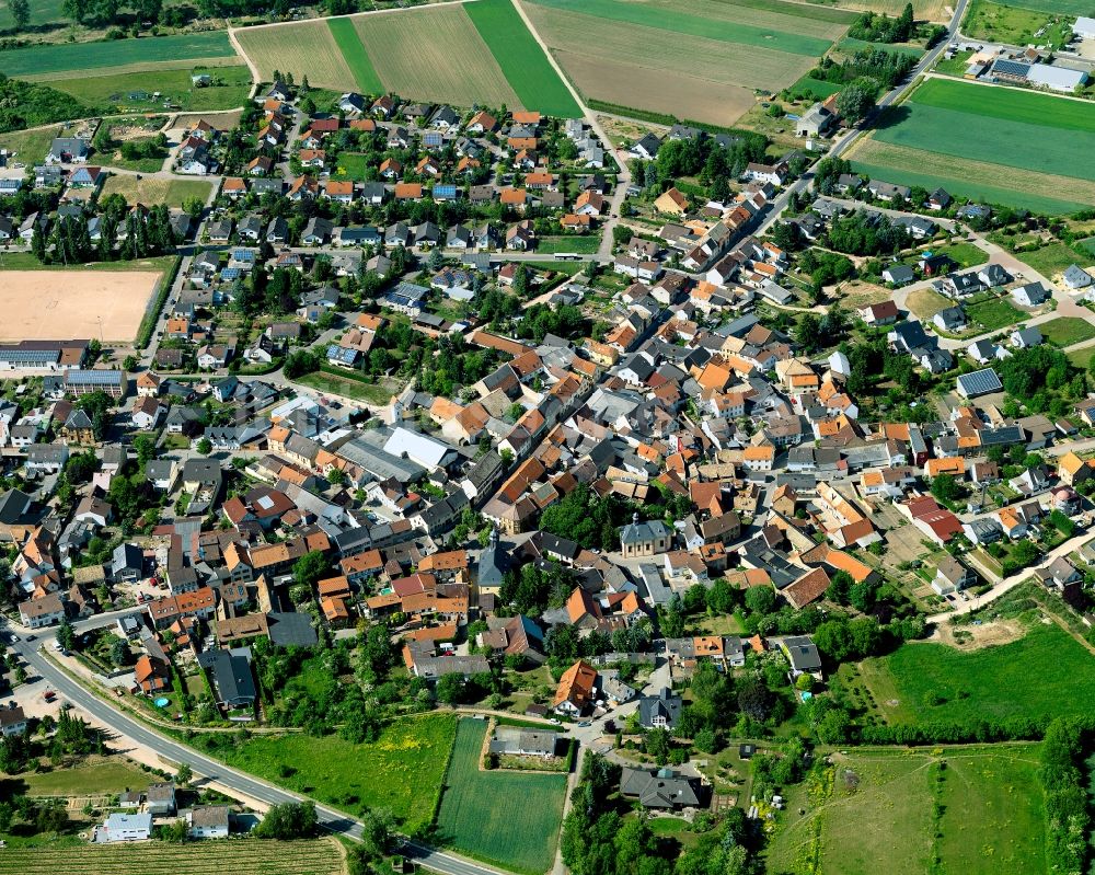 Volxheim von oben - Ortsansicht von Volxheim im Bundesland Rheinland-Pfalz