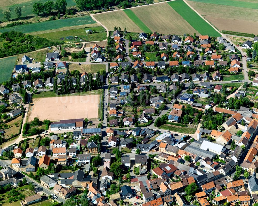 Volxheim aus der Vogelperspektive: Ortsansicht von Volxheim im Bundesland Rheinland-Pfalz