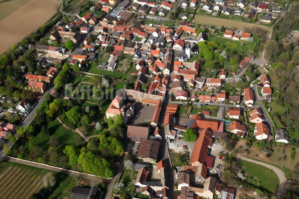 Luftbild Wachenheim - Ortsansicht von Wachenheim im Bundesland Rheinland-Pfalz