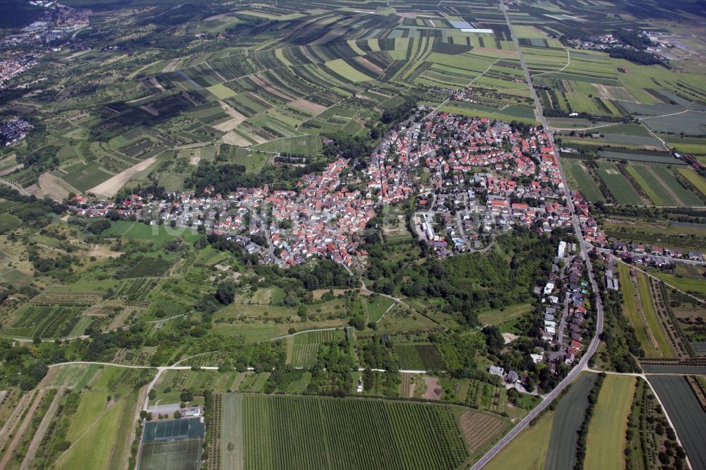 Luftbild Wackernheim - Ortsansicht von Wackernheim im Bundesland Rheinland-Pfalz