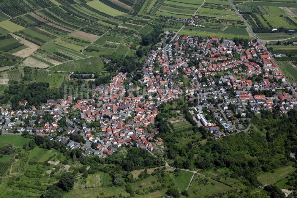 Luftbild Wackernheim - Ortsansicht von Wackernheim im Bundesland Rheinland-Pfalz