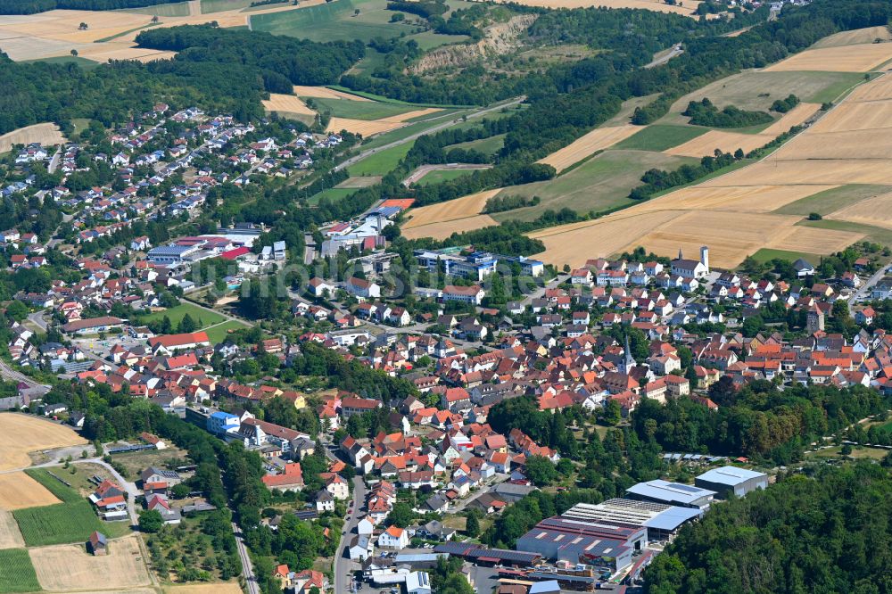 Waibstadt von oben - Ortsansicht in Waibstadt im Bundesland Baden-Württemberg, Deutschland