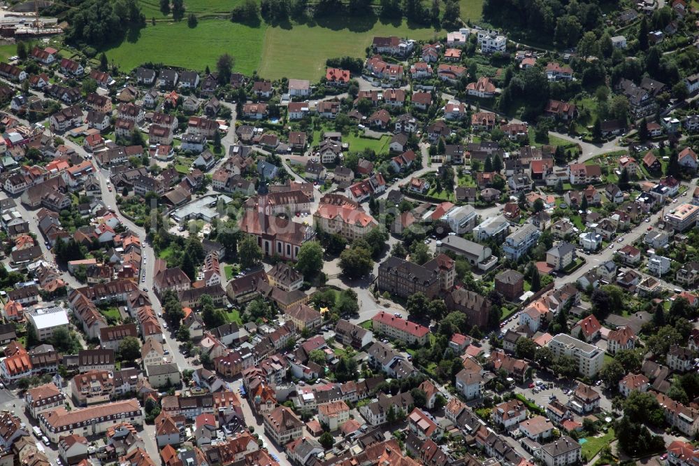 Luftaufnahme Waldkirch - Ortsansicht von Waldkirch im Bundesland Baden-Württemberg