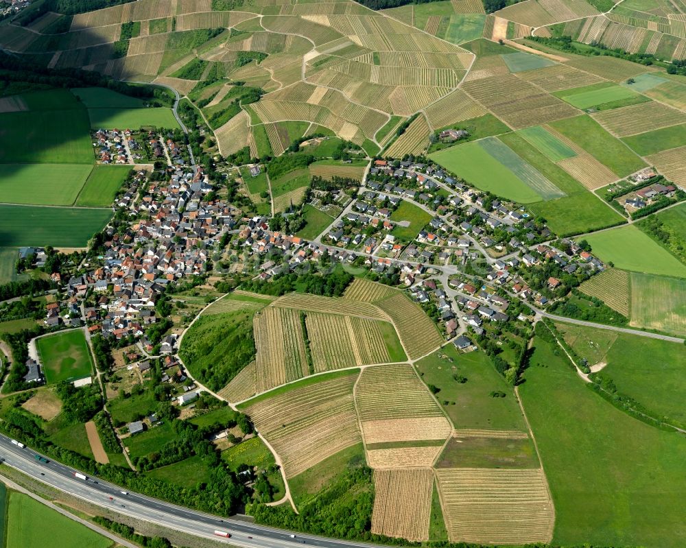 Luftbild Waldlaubersheim - Ortsansicht von Waldlaubersheim im Bundesland Rheinland-Pfalz