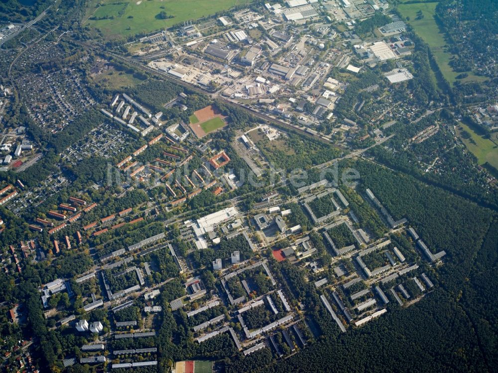 Potsdam von oben - Ortsansicht von Waldstadt I und Waldstadt II antlang der Heinrich-Mann-Allee in Potsdam im Bundesland Brandenburg