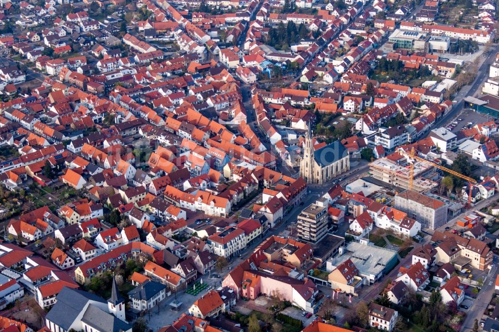 Walldorf aus der Vogelperspektive: Ortsansicht in Walldorf im Bundesland Baden-Württemberg, Deutschland