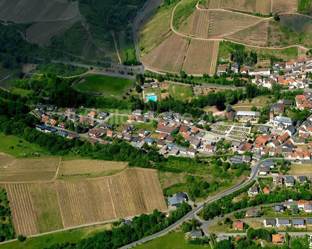 Wallhausen von oben - Ortsansicht von Wallhausen im Bundesland Rheinland-Pfalz