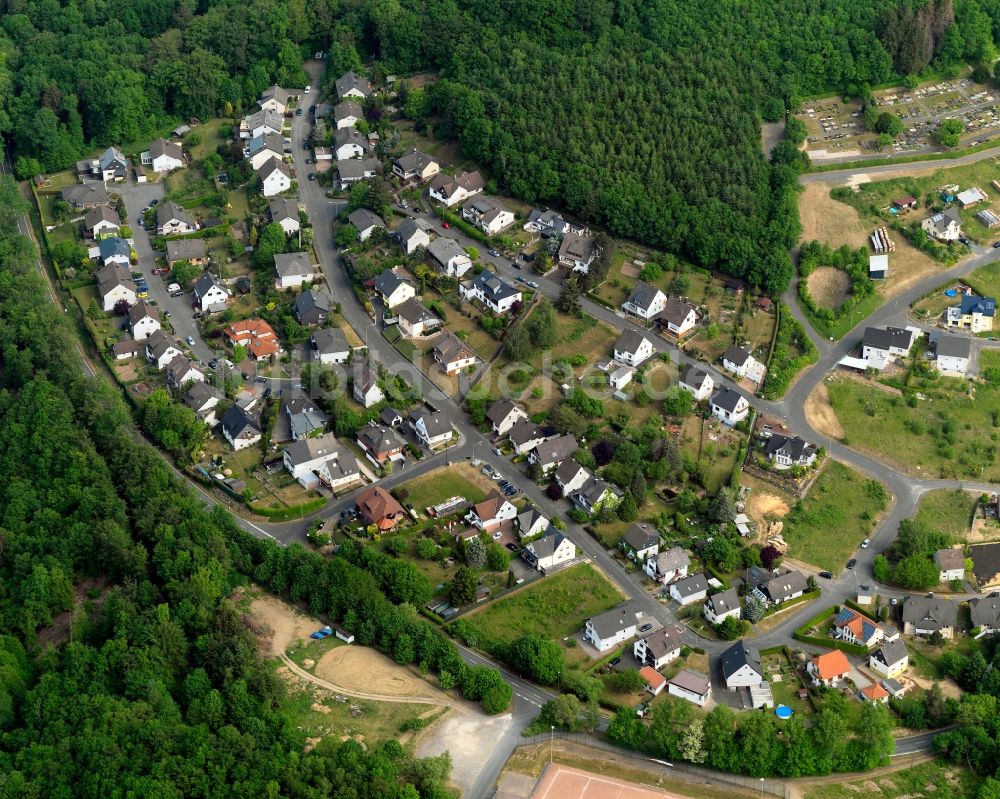 Wallmenroth aus der Vogelperspektive: Ortsansicht von Wallmenroth im Bundesland Rheinland-Pfalz