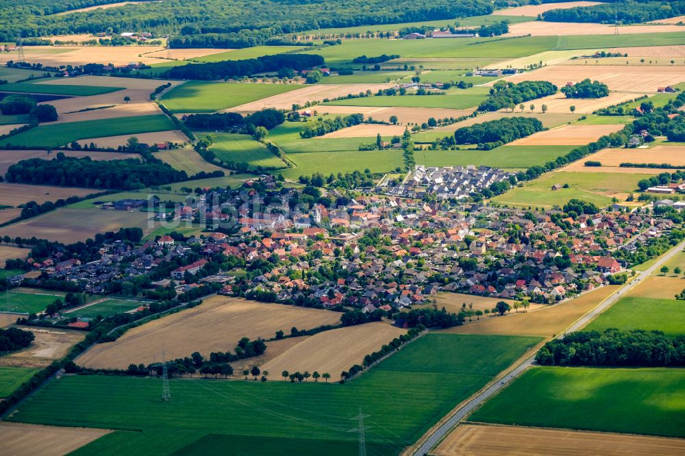 Drensteinfurt von oben - Ortsansicht von Walstedde in Drensteinfurt im Bundesland Nordrhein-Westfalen, Deutschland