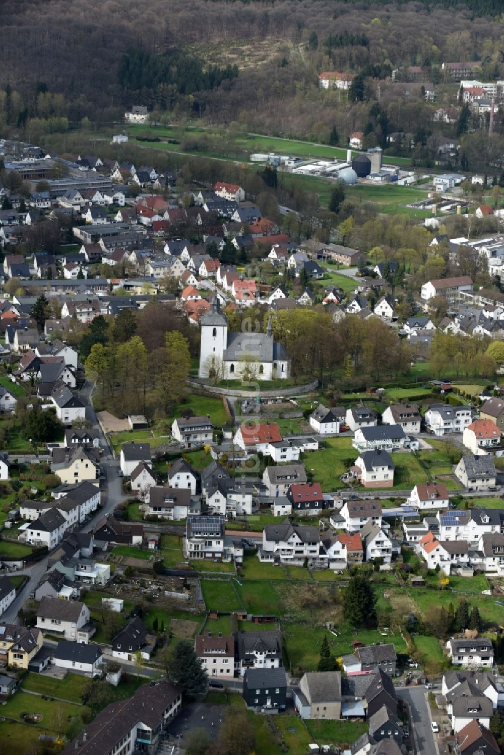 Warstein aus der Vogelperspektive: Ortsansicht in Warstein im Bundesland Nordrhein-Westfalen