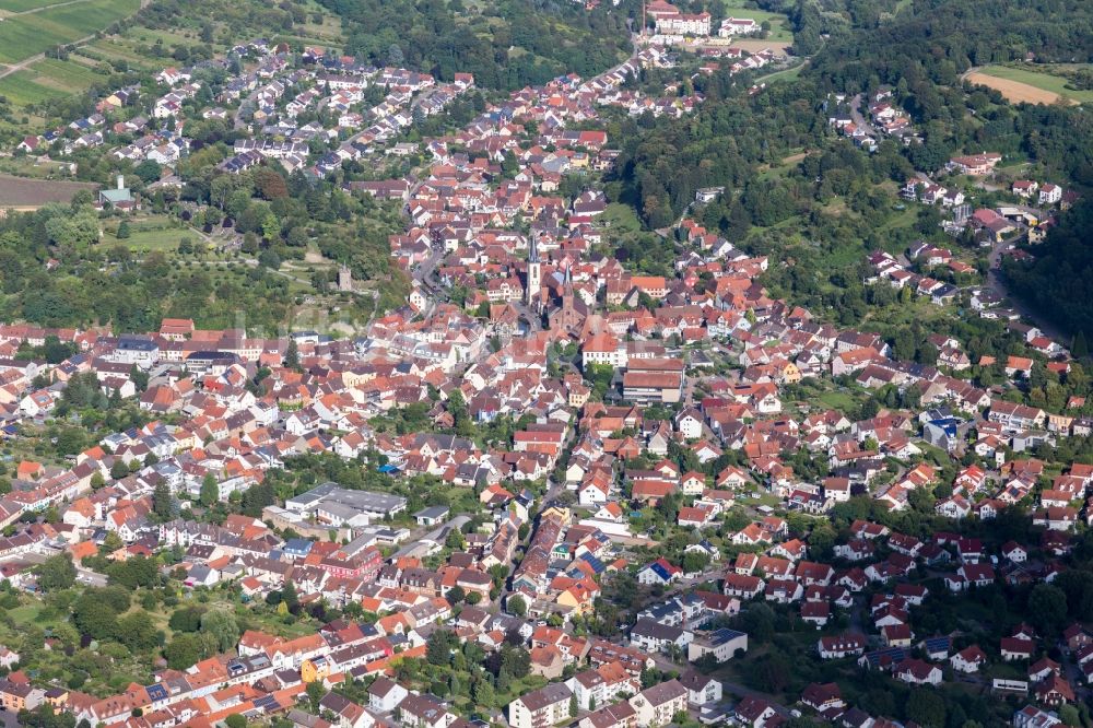 Luftbild Weingarten (Baden) - Ortsansicht in Weingarten (Baden) im Bundesland Baden-Württemberg, Deutschland