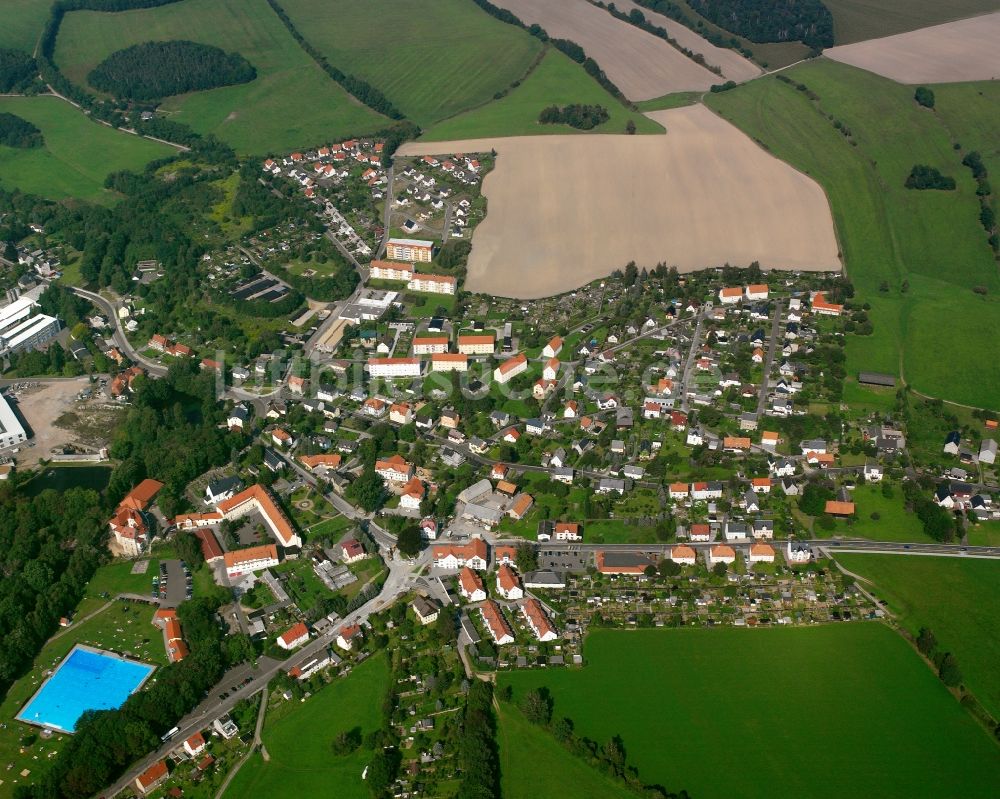 Weißenborn/Erzgebirge von oben - Ortsansicht in Weißenborn/Erzgebirge im Bundesland Sachsen, Deutschland