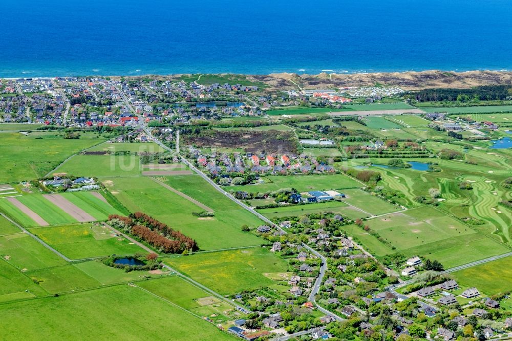 Wenningstedt-Braderup (Sylt) von oben - Ortsansicht in Wenningstedt-Braderup (Sylt) im Bundesland Schleswig-Holstein, Deutschland