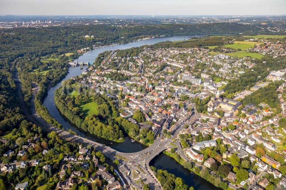 Werden aus der Vogelperspektive: Ortsansicht in Werden im Bundesland Nordrhein-Westfalen, Deutschland