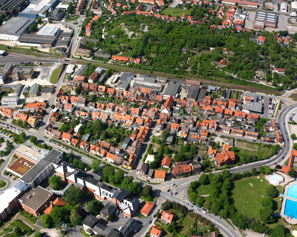 Wernigerode von oben - Ortsansicht in Wernigerode im Bundesland Sachsen-Anhalt, Deutschland