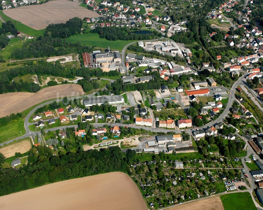 Wernsdorf von oben - Ortsansicht in Wernsdorf im Bundesland Sachsen, Deutschland