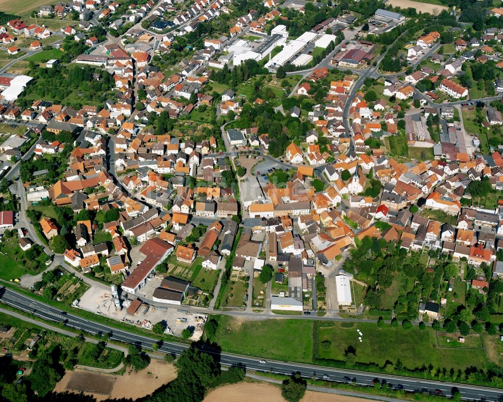 Wersau aus der Vogelperspektive: Ortsansicht in Wersau im Bundesland Hessen, Deutschland