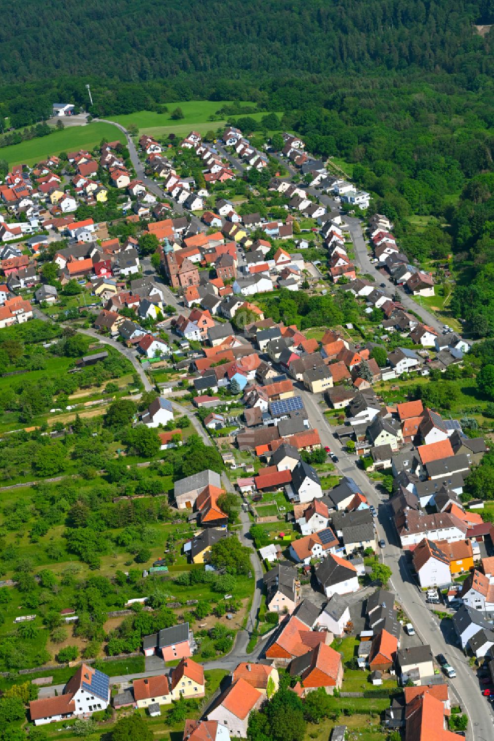 Wertheim aus der Vogelperspektive: Ortsansicht in Wertheim im Bundesland Baden-Württemberg, Deutschland