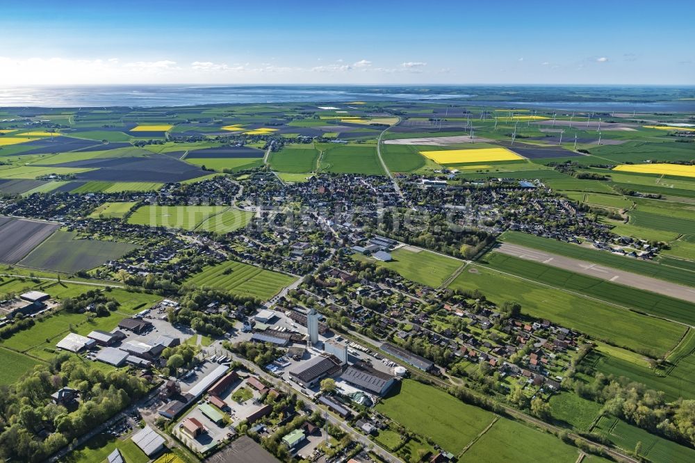 Wesselburen aus der Vogelperspektive: Ortsansicht in Wesselburen im Bundesland Schleswig-Holstein, Deutschland