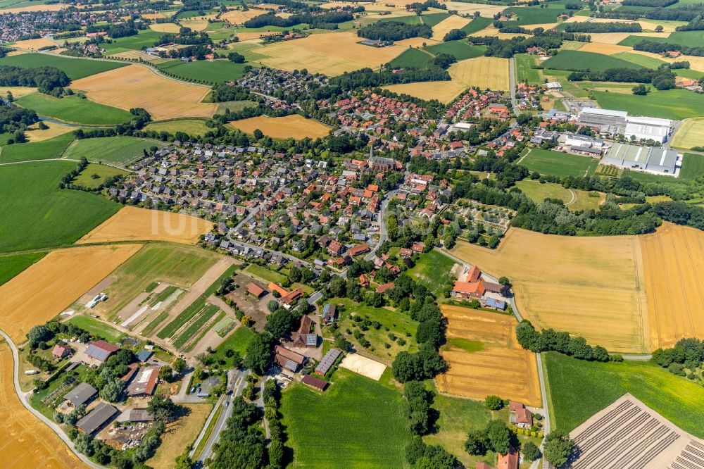 Luftaufnahme Westbevern - Ortsansicht in Westbevern im Bundesland Nordrhein-Westfalen, Deutschland