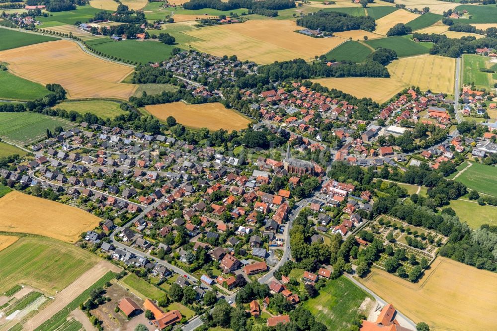 Westbevern von oben - Ortsansicht in Westbevern im Bundesland Nordrhein-Westfalen, Deutschland