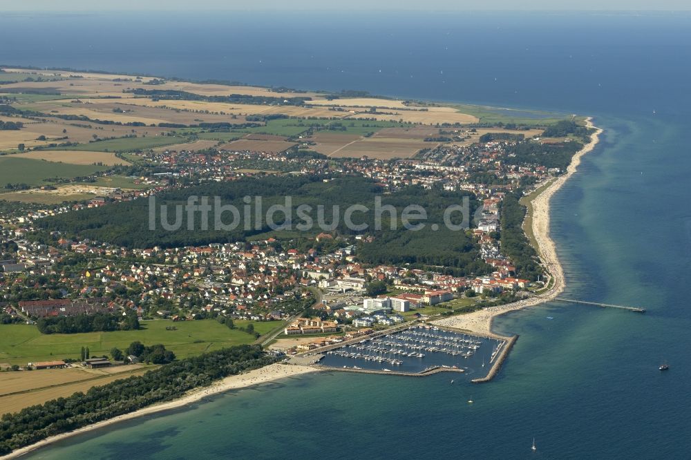 Greifswald OT Wieck von oben - Ortsansicht von Wieck, einem Ortsteil von Greifswald am Greifswalder Bodden im Bundesland Mecklenburg-Vorpommern