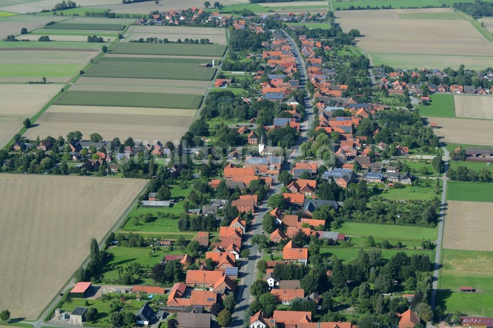 Wiedensahl von oben - Ortsansicht in Wiedensahl im Bundesland Niedersachsen