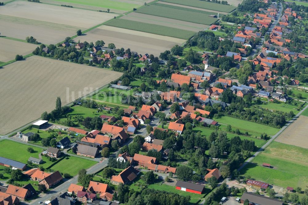 Wiedensahl aus der Vogelperspektive: Ortsansicht in Wiedensahl im Bundesland Niedersachsen