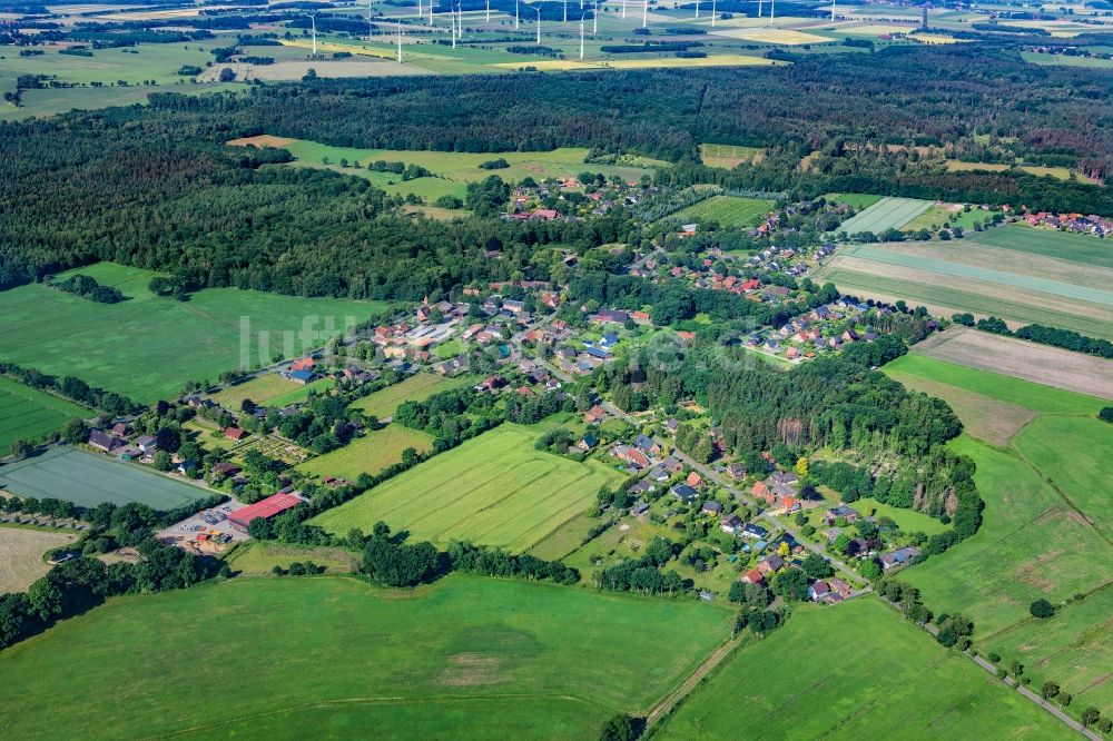 Wiegersen aus der Vogelperspektive: Ortsansicht in Wiegersen im Bundesland Niedersachsen, Deutschland