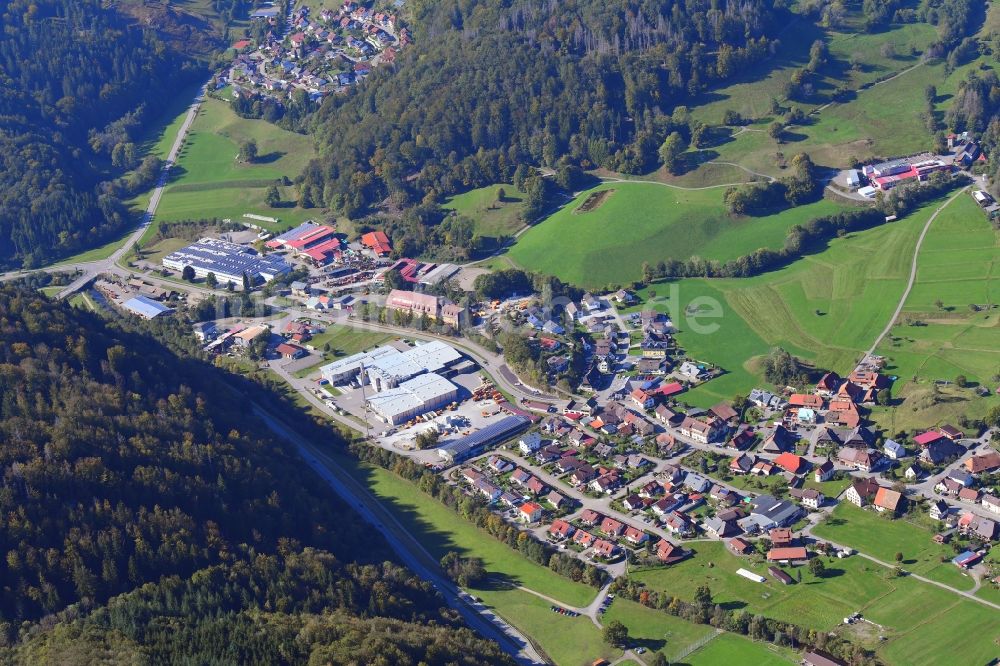 Utzenfeld aus der Vogelperspektive: Ortsansicht im Wiesental in Utzenfeld im Bundesland Baden-Württemberg, Deutschland