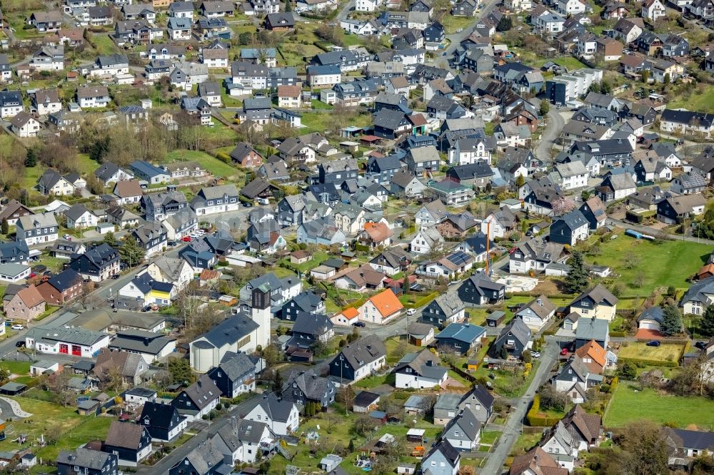 Wilgersdorf aus der Vogelperspektive: Ortsansicht in Wilgersdorf im Bundesland Nordrhein-Westfalen, Deutschland