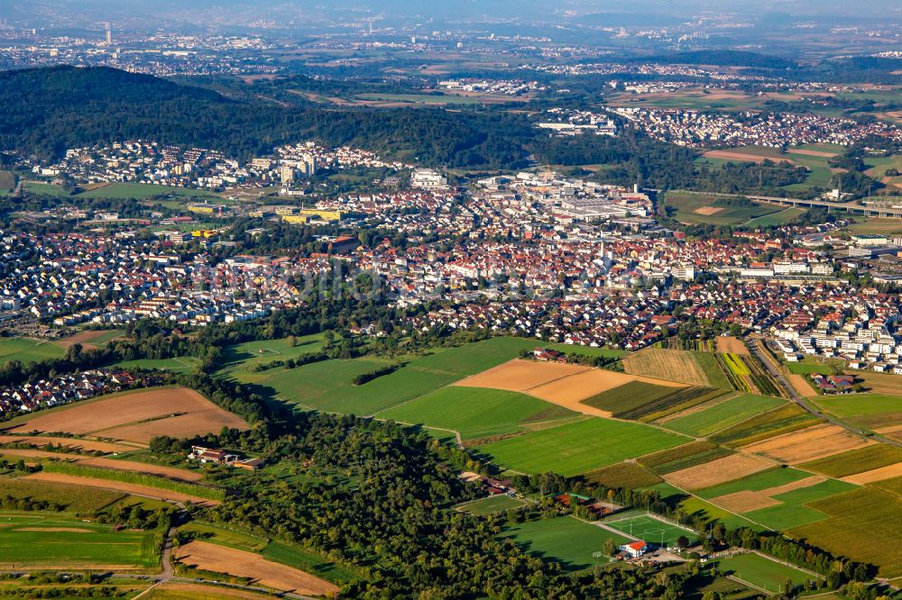 Winnenden aus der Vogelperspektive: Ortsansicht in Winnenden im Bundesland Baden-Württemberg, Deutschland