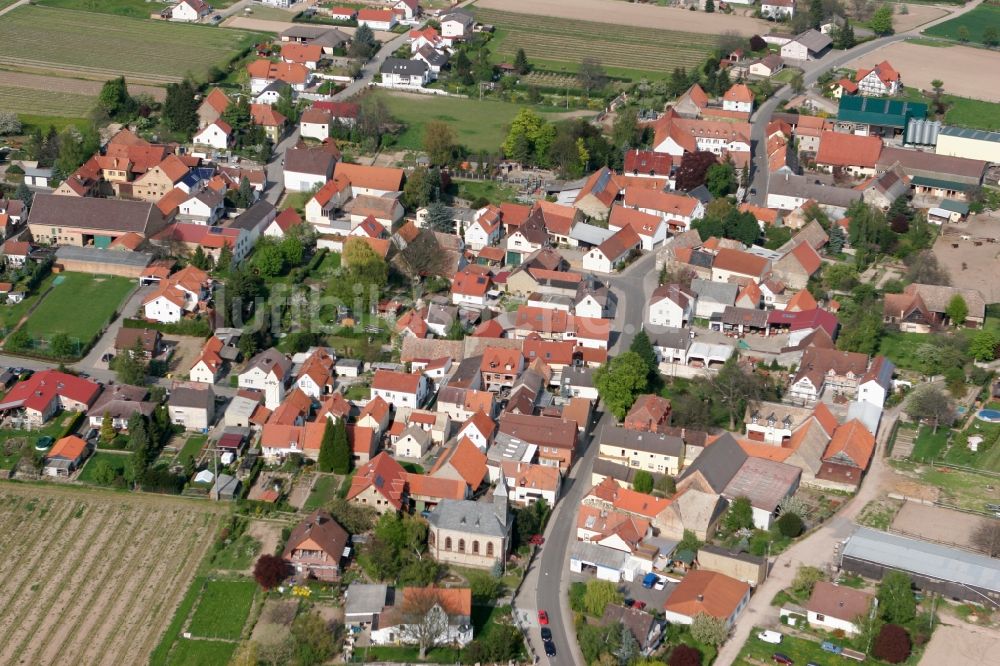 Luftaufnahme Wintersheim - Ortsansicht von Wintersheim im Bundesland Rheinland-Pfalz