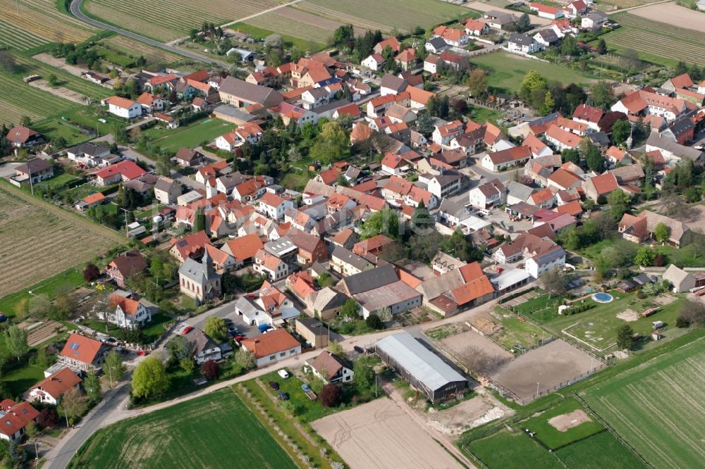 Wintersheim von oben - Ortsansicht von Wintersheim im Bundesland Rheinland-Pfalz