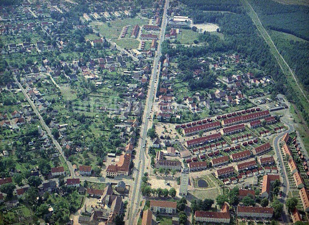 Luftbild Schwarzheide / Brandenburg - Ortsansicht der Wohngebiete um den Wasserturm in Schwarzheide