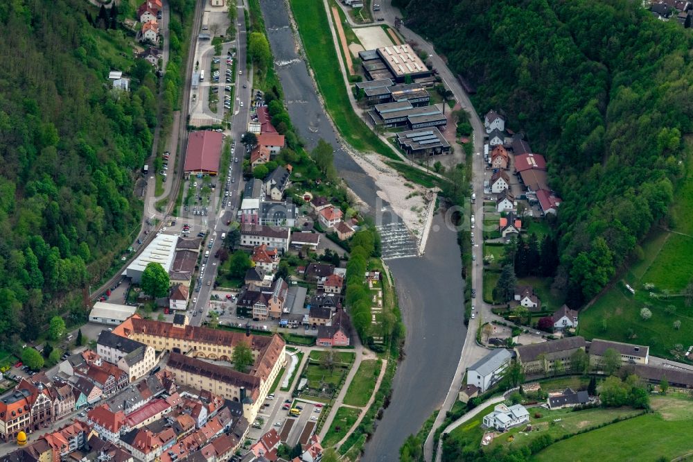 Wolfach aus der Vogelperspektive: Ortsansicht in Wolfach im Bundesland Baden-Württemberg, Deutschland