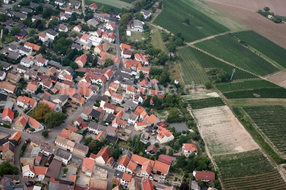 Sprendlingen von oben - Ortsansicht von Wolfsheim in Sprendlingen-Gensingen im Bundesland Rheinland-Pfalz