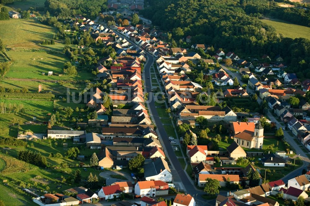 Luftaufnahme Wollin - Ortsansicht in Wollin im Bundesland Brandenburg, Deutschland