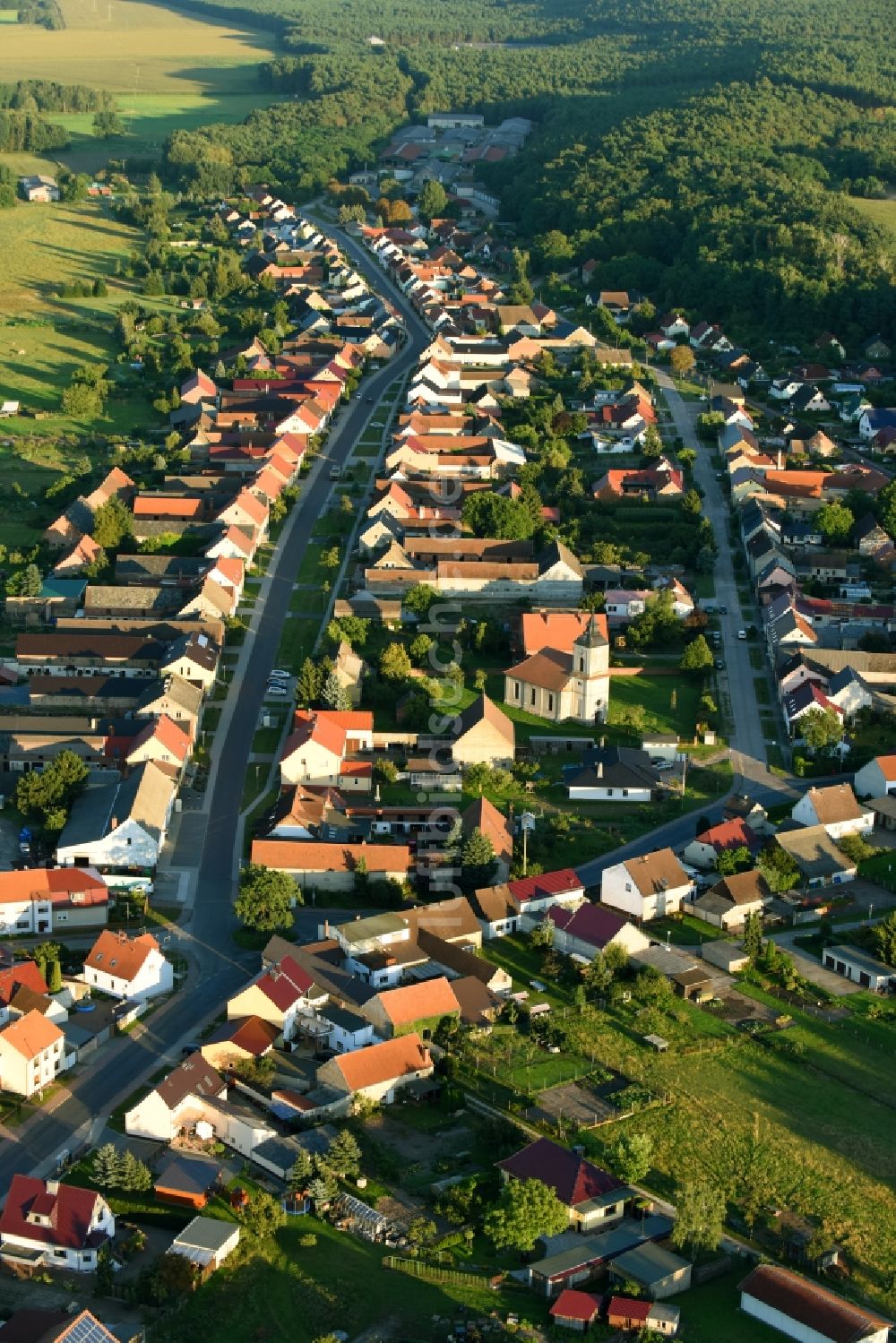 Luftbild Wollin - Ortsansicht in Wollin im Bundesland Brandenburg, Deutschland