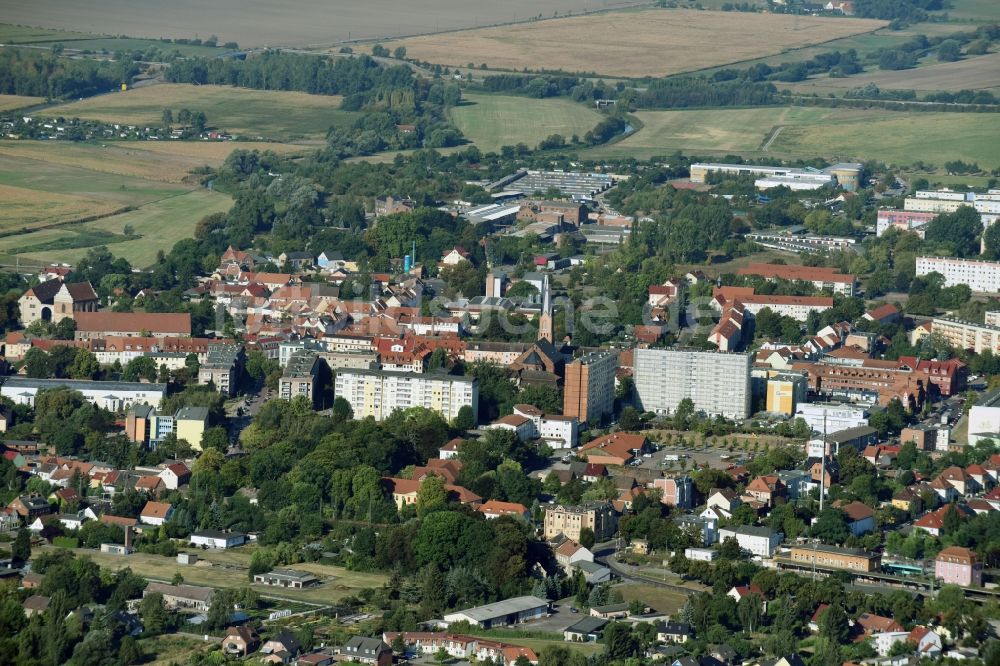 Wolmirstedt aus der Vogelperspektive: Ortsansicht in Wolmirstedt im Bundesland Sachsen-Anhalt