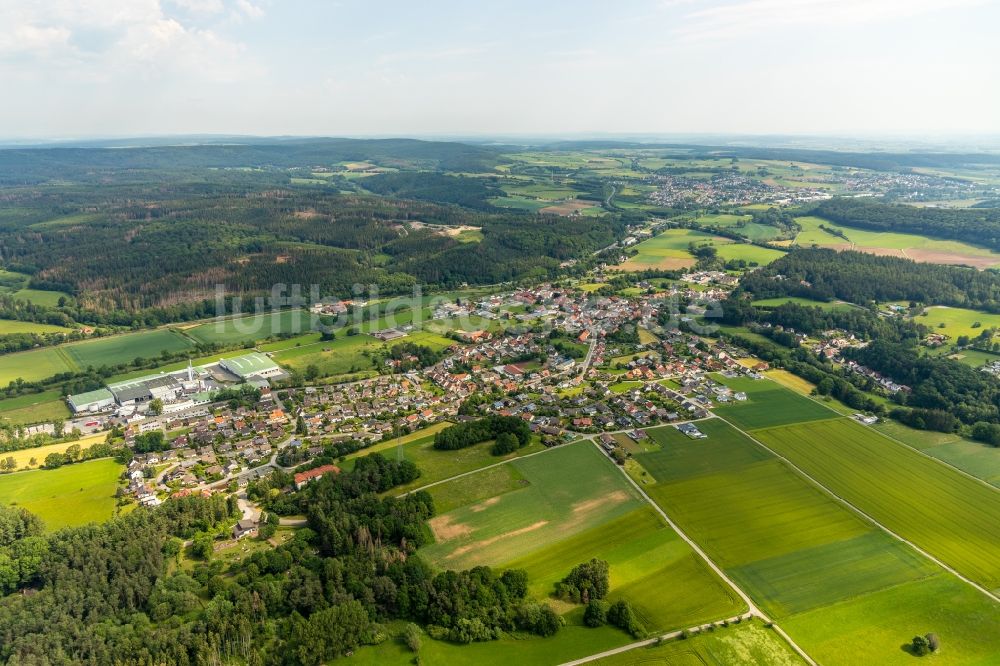 Wrexen von oben - Ortsansicht in Wrexen im Bundesland Hessen, Deutschland