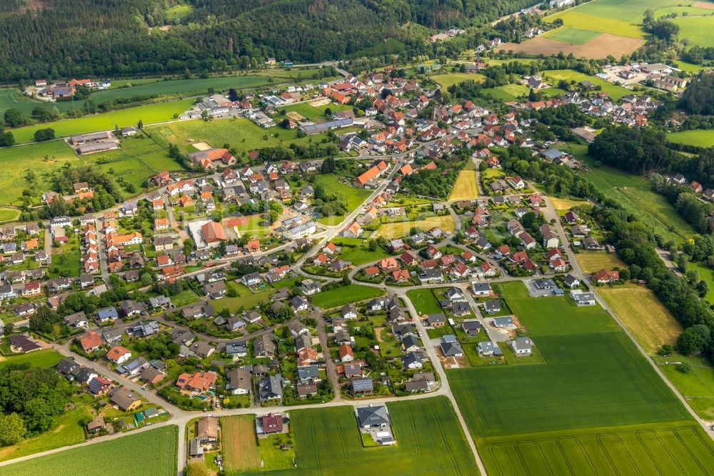 Luftbild Wrexen - Ortsansicht in Wrexen im Bundesland Hessen, Deutschland