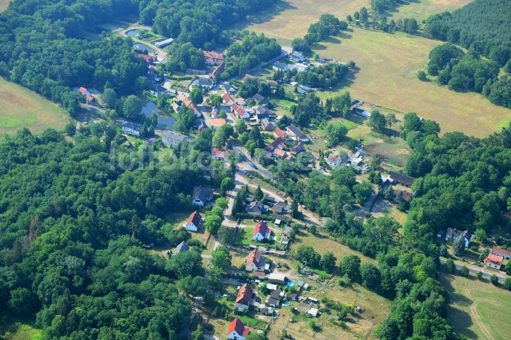 Wüstenjerichow aus der Vogelperspektive: Ortsansicht in Wüstenjerichow im Bundesland Sachsen-Anhalt, Deutschland