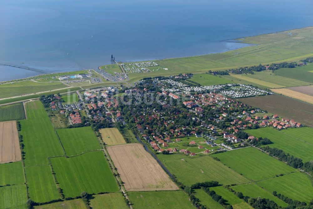 Wurster Nordseeküste von oben - Ortsansicht in Wurster Nordseeküste im Bundesland Niedersachsen