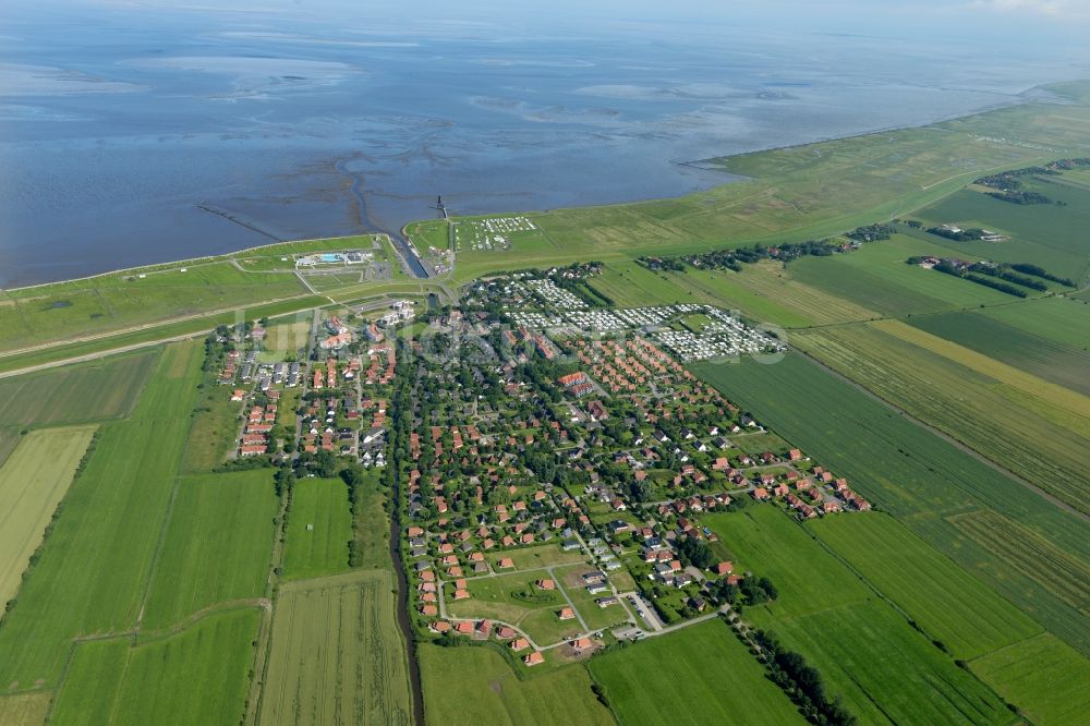 Wurster Nordseeküste von oben - Ortsansicht in Wurster Nordseeküste im Bundesland Niedersachsen