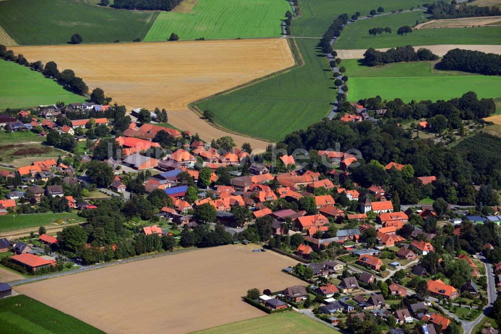 Luftaufnahme Barum - Ortsansicht vom Zentrum des Dorfes Barum im Bundesland Niedersachsen