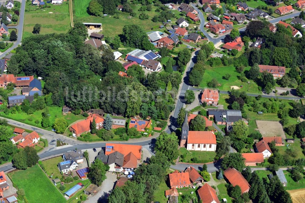 Luftbild Kirchtimke - Ortsansicht vom Zentrum Kirchtimke im Bundesland Niedersachsen