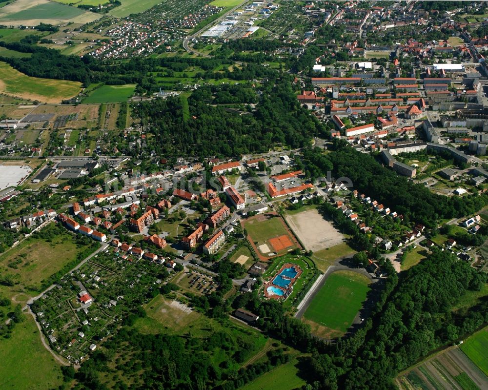 Zerbst/Anhalt von oben - Ortsansicht in Zerbst/Anhalt im Bundesland Sachsen-Anhalt, Deutschland