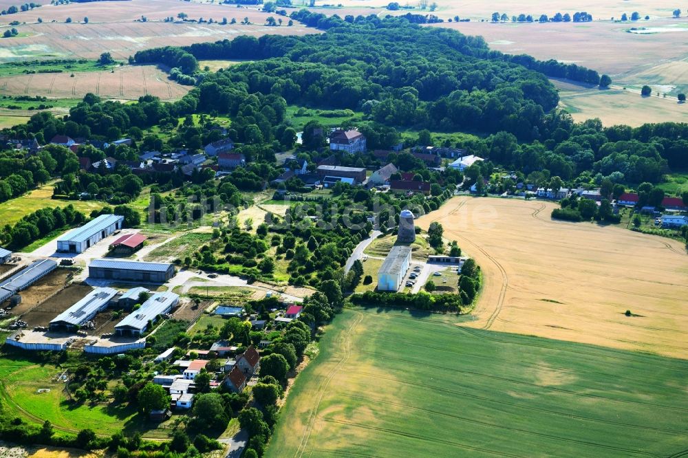 Zichow von oben - Ortsansicht in Zichow im Bundesland Brandenburg, Deutschland