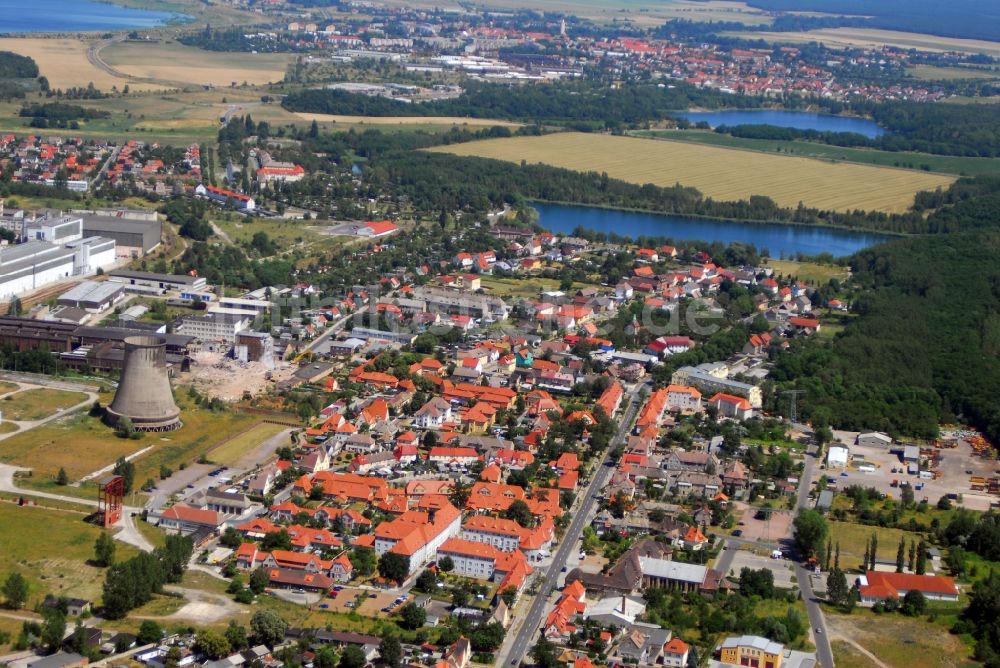 Zschornewitz aus der Vogelperspektive: Ortsansicht in Zschornewitz im Bundesland Sachsen-Anhalt, Deutschland